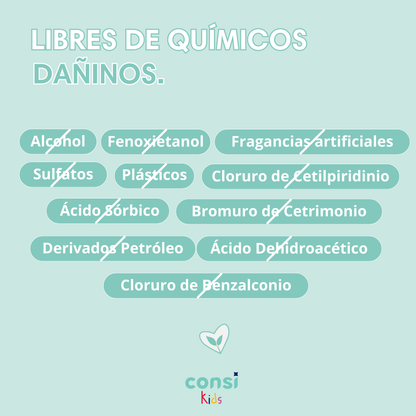 Toallitas Húmedas Consi Kids Desechables en Inodoro | 12 Paquetes