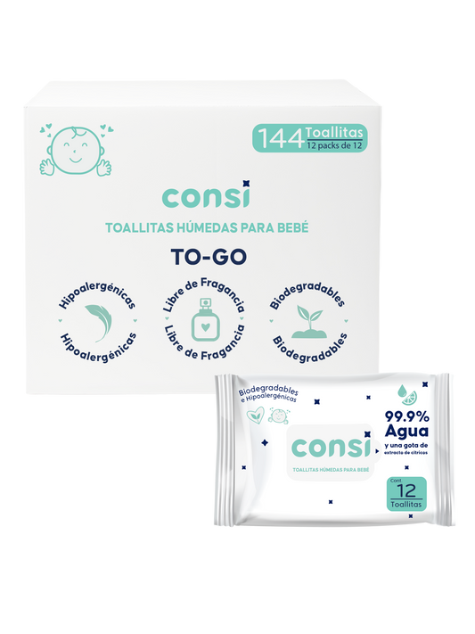 Toallitas Húmedas Para Bebé - Travel Pack | 12 Pack (12 Toallitas Cada Uno)